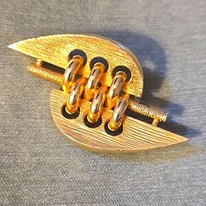 Vintage Coro Gold Brutalist Style Brooch
